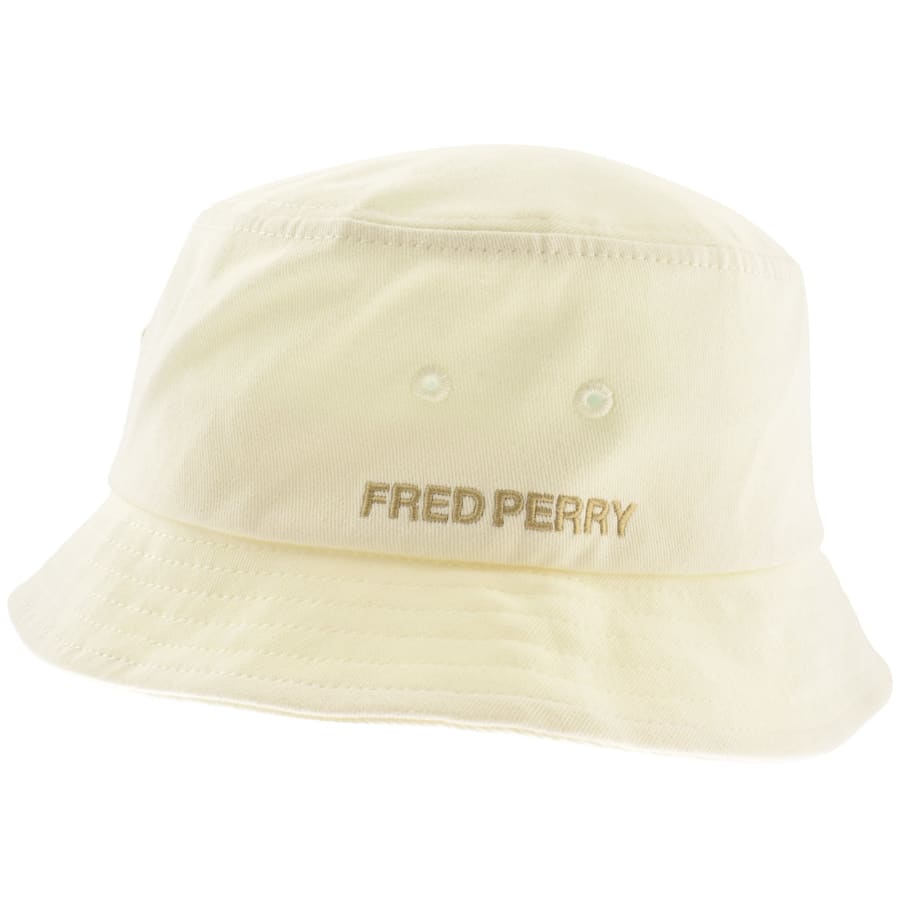 Fred Perry Twill Bucket Hat Cream male One Size